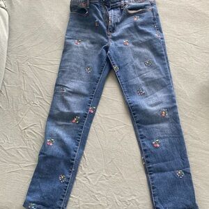 GAP Blue Distressed Slim-Fit Jeans